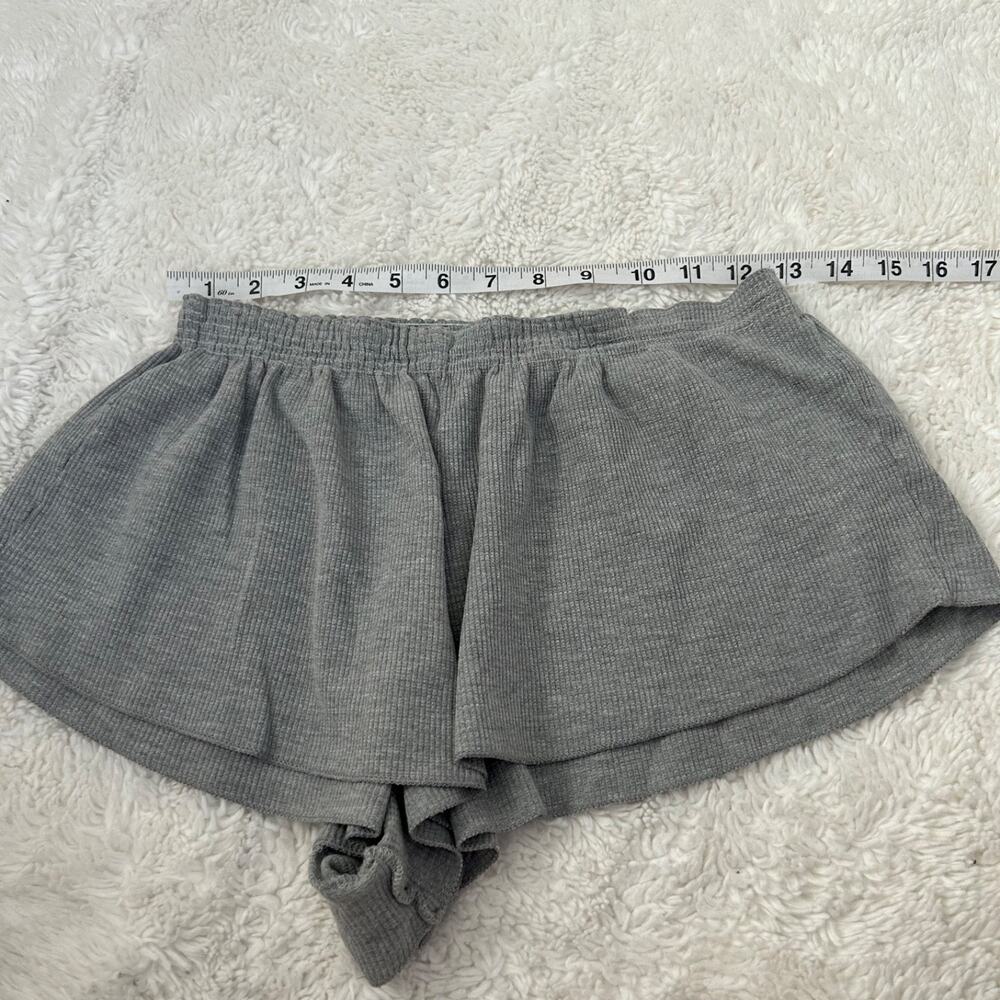 John Galt Mirco Mini Y2K Boho Indie Summer Shorts OS Grey Cotton Casual Booty - Picture 3 of 4